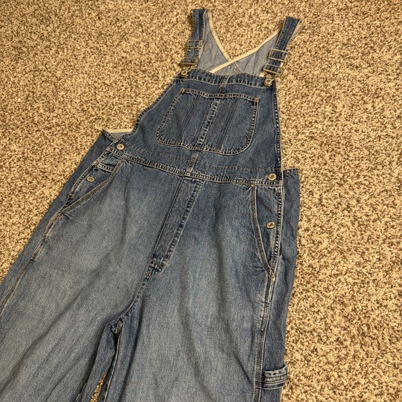 Y2K Overalls Women's Size M Blue Baggy Oversized Gap Carpenter 2000 VTG - Picture 3 of 11